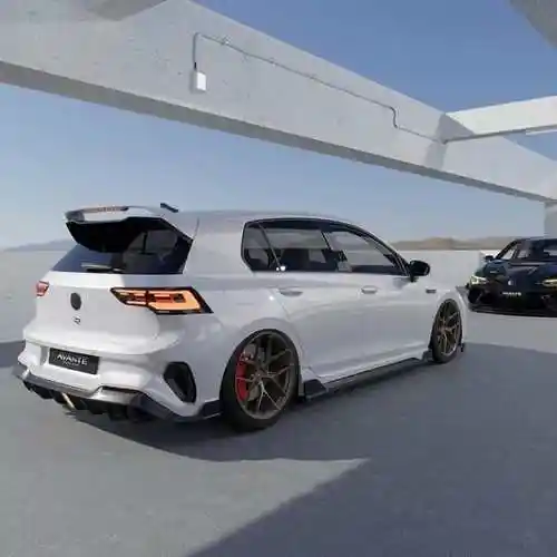 拉风的外观,全新大众高尔夫r改装版渲染图,真帅气!