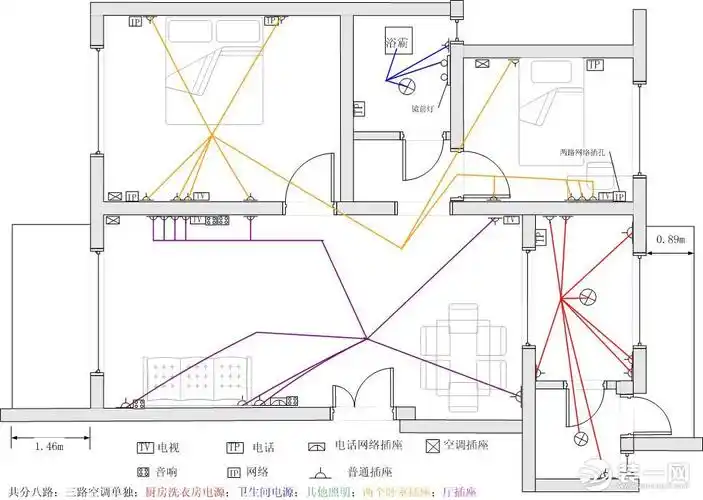 三室两厅装修强电回路一定要做好