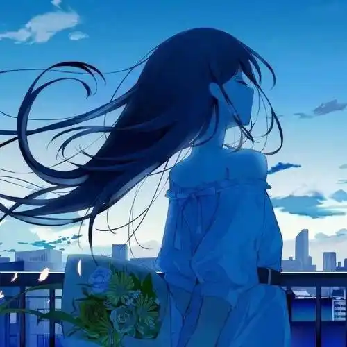 动漫头像干净又美绝了的蓝紫色头像