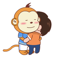 欢跃猴卡通搞笑动态表情包 - 【可爱点】