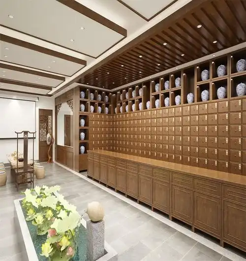 药店设计案例空间之中医馆空间参考设计效果图_花都装修设计,花都装修