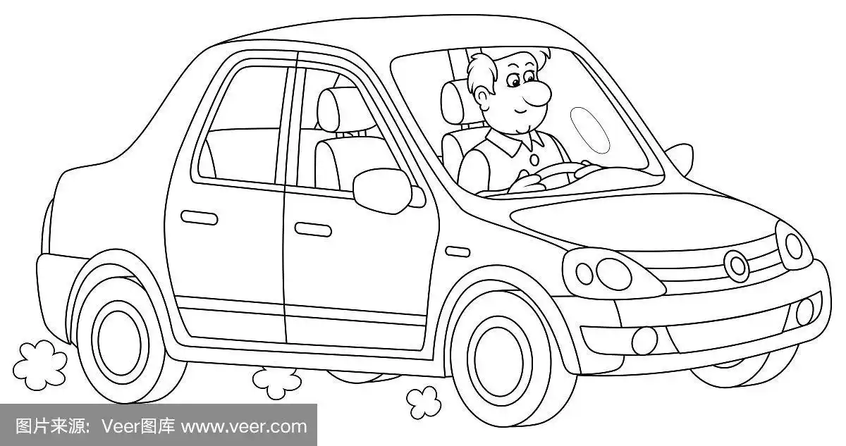 快乐的司机开车旅行