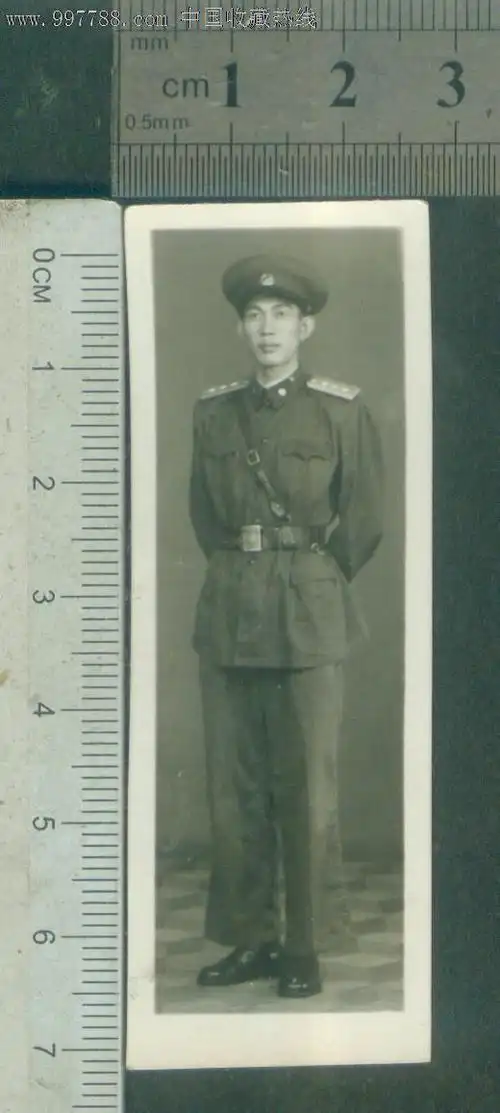 五十年代军人全身照,老照片,个人照片,五十年代(20世纪),黑白,2.