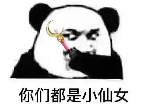 你们都是小仙女可爱恶搞熊猫人gif动图_动态图_表情包下载_soogif