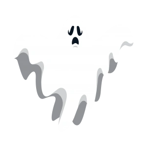 9款白色恐怖幽灵矢量素材