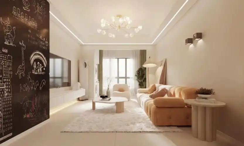 90平小三房奶油风格