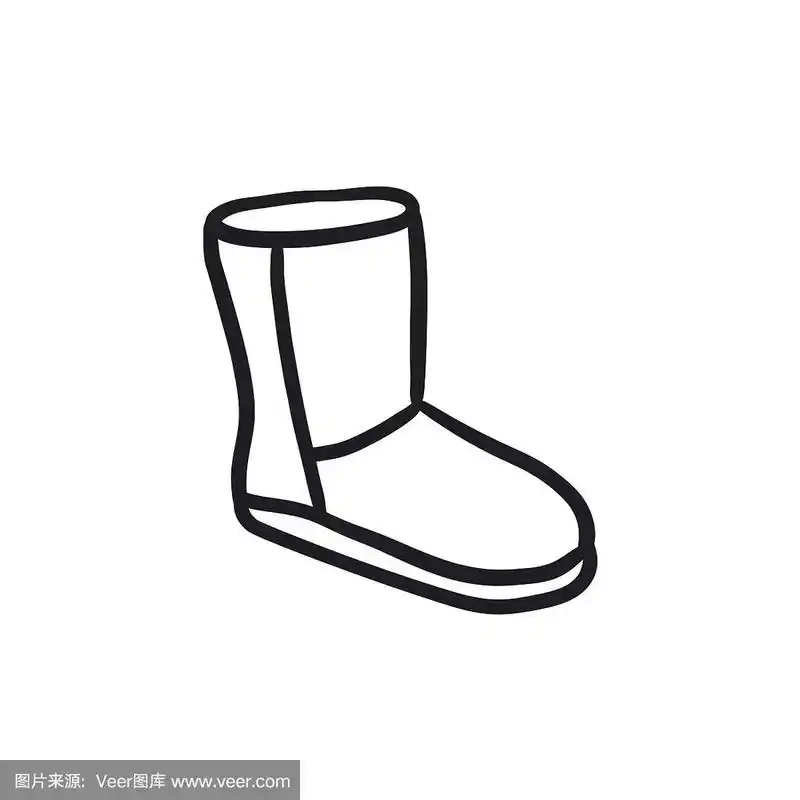 靴子,草图,毛绒绒,冬天,计算机图标
