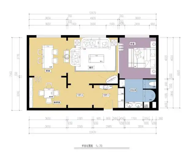 新古典风格一居室80平米35万-北京华侨城装修案例-北京房天下家居装修