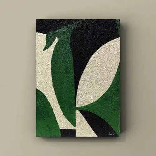 现代简约风抽象装饰画肌理艺术色块丙烯