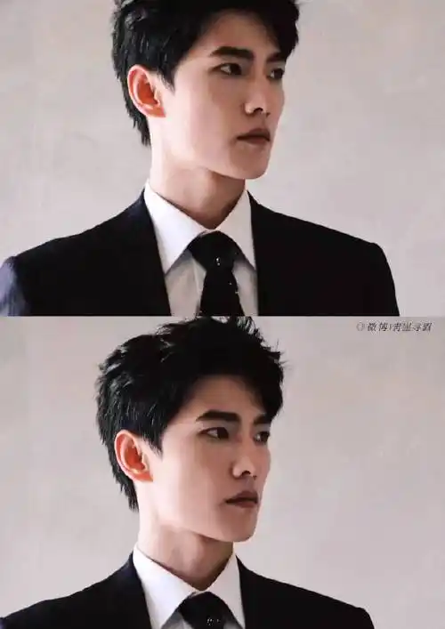 杨洋长发 黑西装就是坠叼的!同意的扣1不同意的扣眼睛!