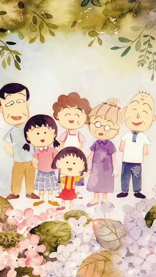壁纸 樱桃小丸子 小丸子一家