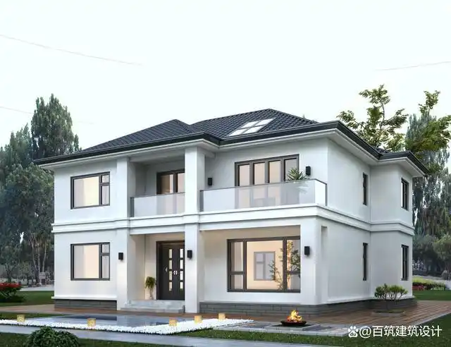 简约现代风二层别墅,带小阁楼增加储物空间