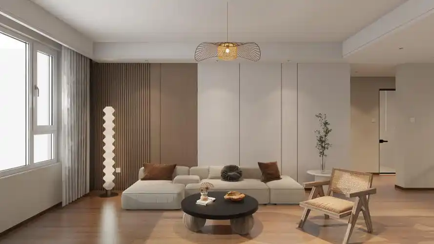 青柠设计施工-柳林幸福河畔130一层客厅装修效果图第4张