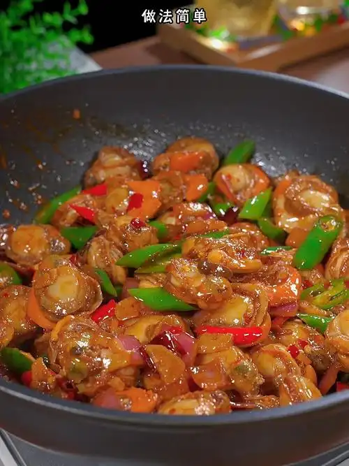 辣炒扇贝肉做法简单好吃入味赶快试试吧-度小视