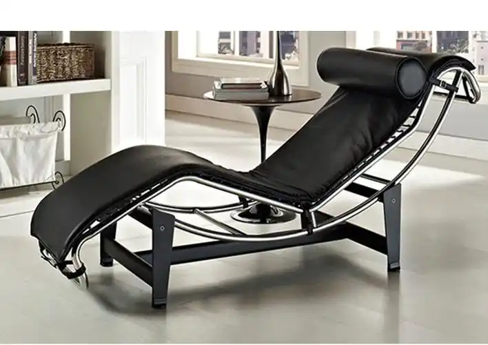 lc4柯布西耶躺椅沙发chaise longue chair不锈钢设计师椅子休闲皮