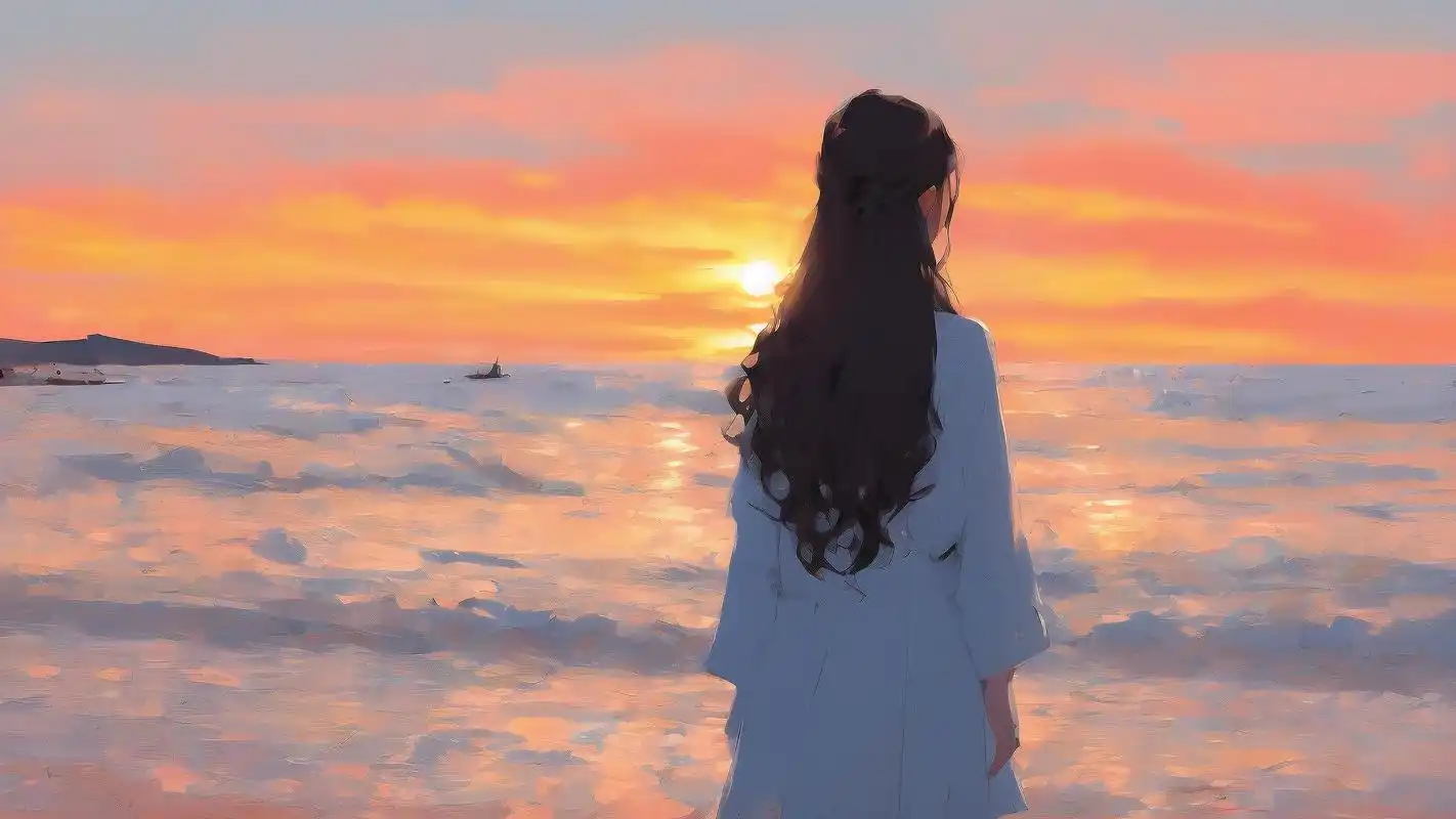 海边背影图片,唯美到窒息!9893