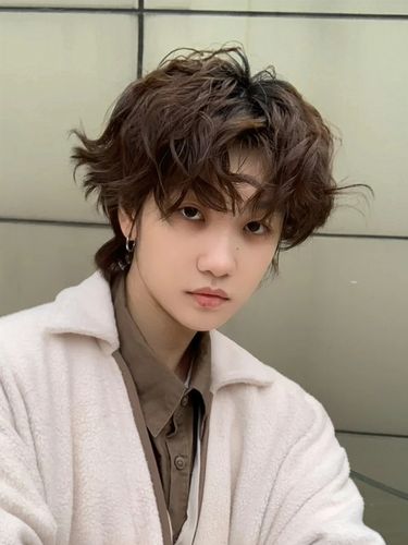 假发男微分短卷发帅气逼真自然空气刘海男生短发型蓬松男发全头套