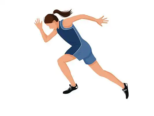 运动跑步人物插画秋天运动会夏天假期去旅游去海边度假涂鸦插画高考