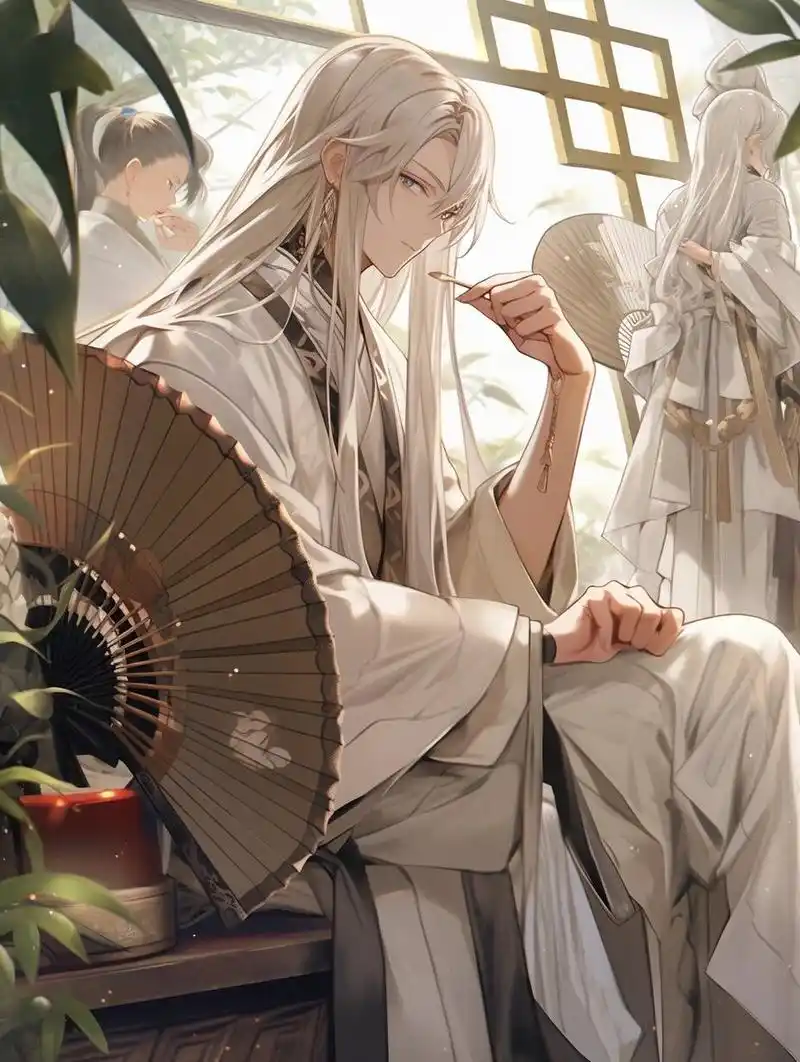 师尊 | 古风头像壁纸插画素材男生白发头像