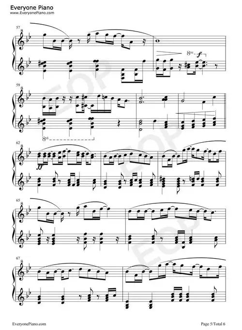 倔强-五月天五线谱预览5