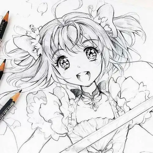 可爱的手绘动漫小姐姐插画师nashi