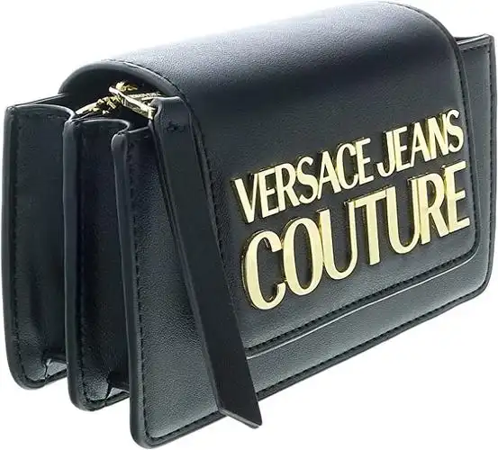 versace 范思哲 jeans couture 女式斜挎包 黑色, 黑色//白色, 6.