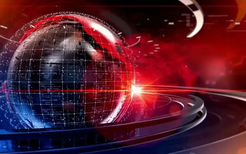 k2689 虚拟演播室新闻主播主持人直播间工作演示厅背景动画后期视频