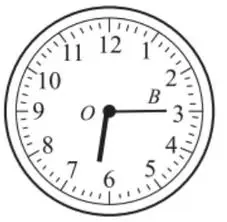 从6点整到6点15分,分针转过的度数为6°×15=90°,时针转过的度数为0.
