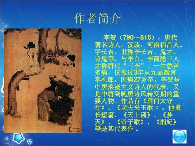 无忧文档 所有分类 小学教育 语文 南园十三首(其五)ppt 作者简介