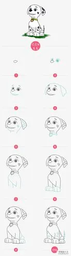 汪汪队毛毛怎么画