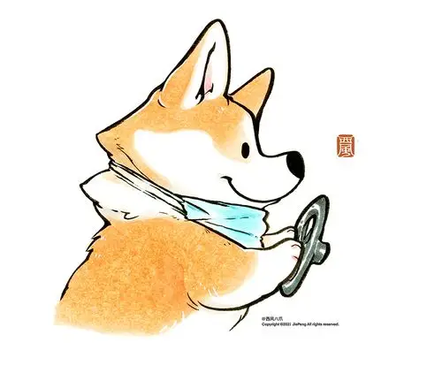 小肥基--柯基犬插画