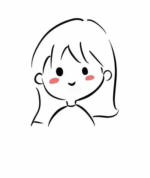 超可爱萌萌哒诸葛大力的闺蜜女生简笔画头像7815