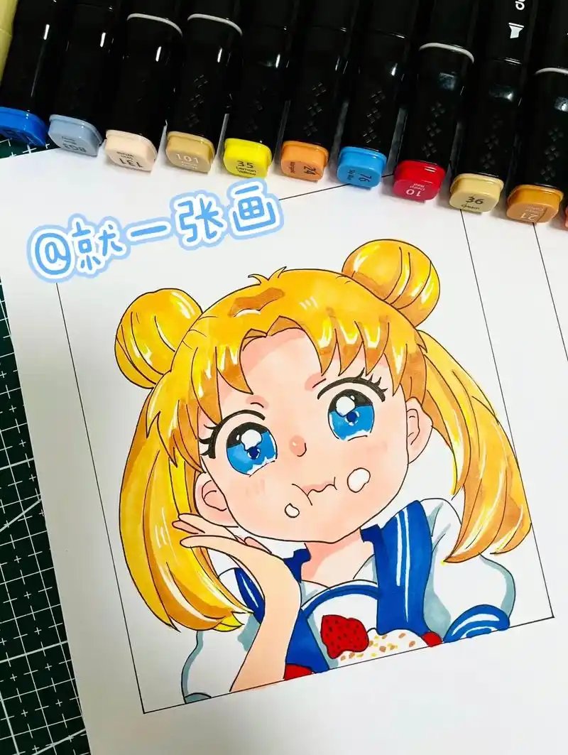 零基础教学——美少女战士.#画画 #绘画 #一学就会系列 # - 抖音