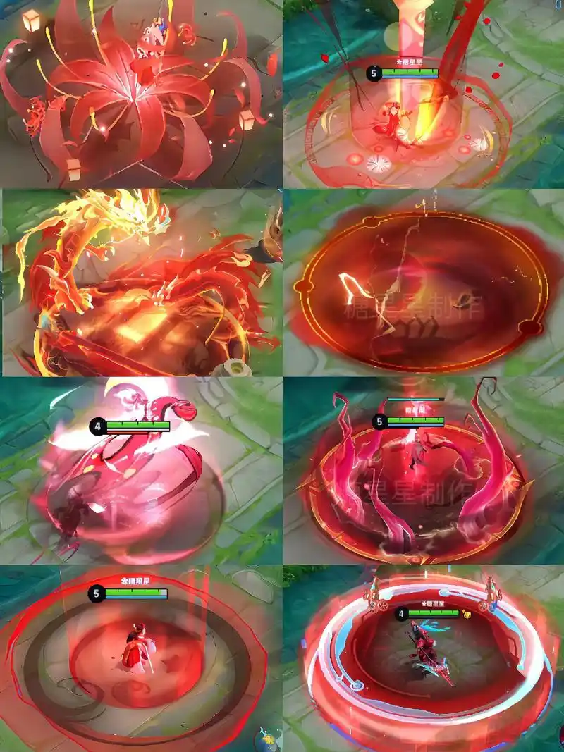 部分红色技能特效#王者荣耀 #王 - 抖音