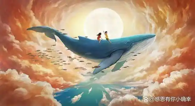 唯美浪漫,广受好评的电影《大鱼海棠》开头有一段话:"北冥有鱼,其名为