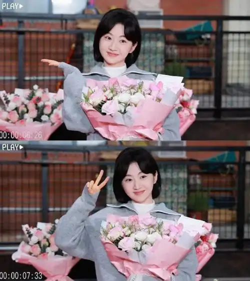 景甜短发飒姐回归