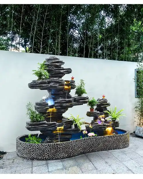 圣梵序假山流水喷泉花园庭院别墅造景山水景观摆件阳台会所加湿水景