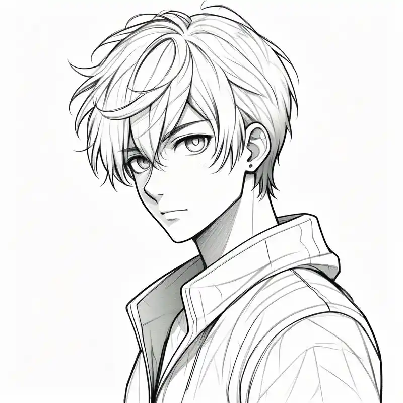 动漫抑郁黑白男生头像94