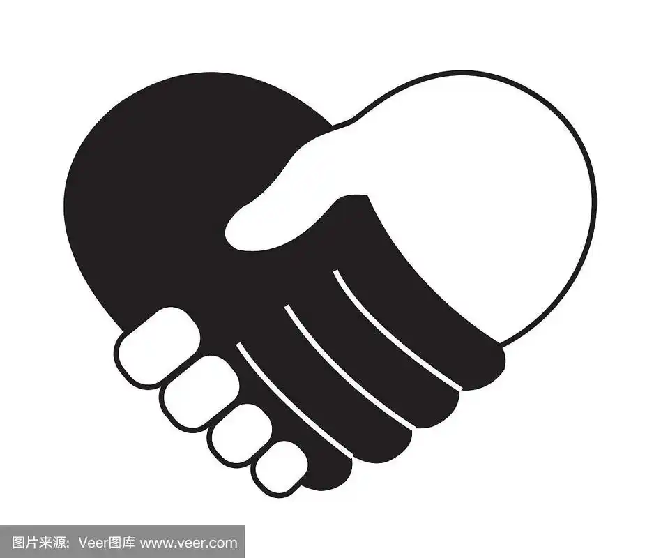 手牵手在心形矢量