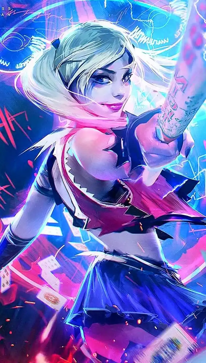 送你一张壁纸#高清壁纸#小丑女哈莉奎茵  - 抖音