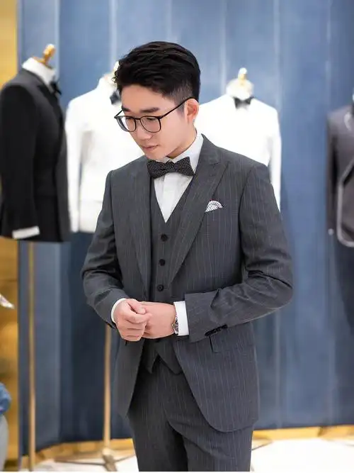 西服定制干净清爽男是你想象的新郎嘛06