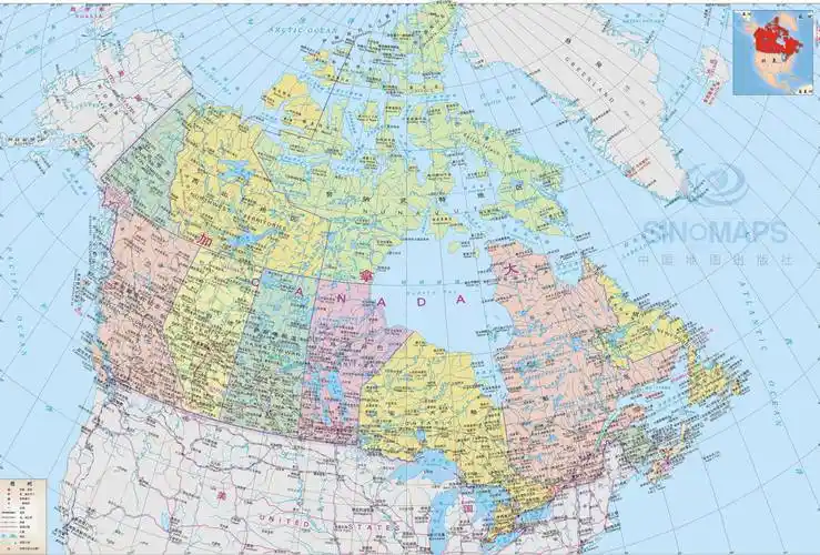 加拿大区号查询    加拿大地图全图   加拿大面积