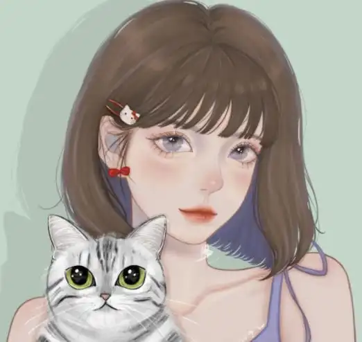 仙气小清新女生头像手绘单身女生气质头像