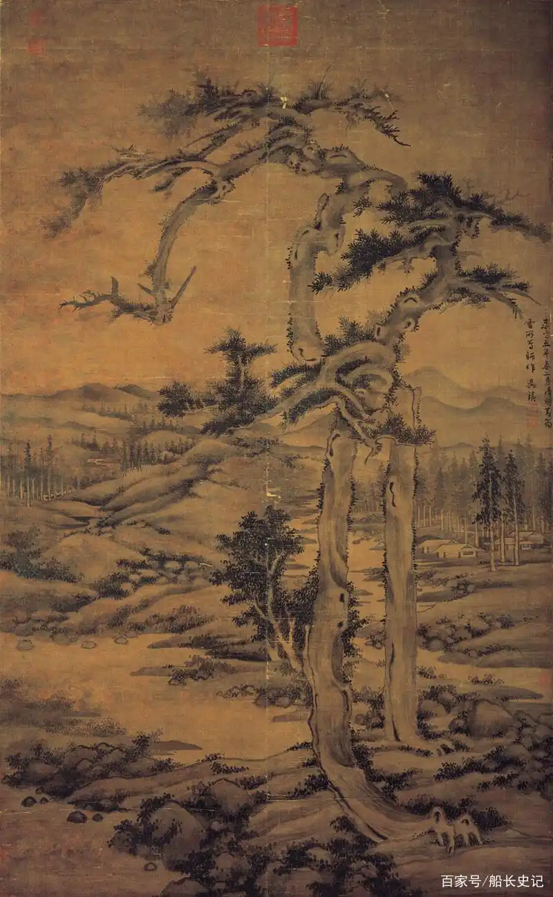 "不敬业"的渔父,挂起渔竿不钓鱼——吴镇《渔父图》