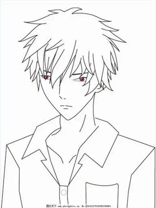 动画人物简笔画铅笔画漫画人物男生图头像人物简笔画男生 动漫 综艺