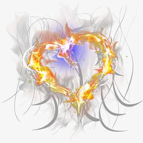 关键词 : 装饰图案,火焰,桃心,矢量图,炫酷,装饰桃心