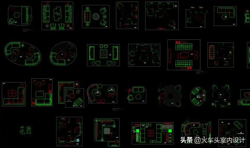 2021花西平面优化cad专用图库单体模型意大利家具模型