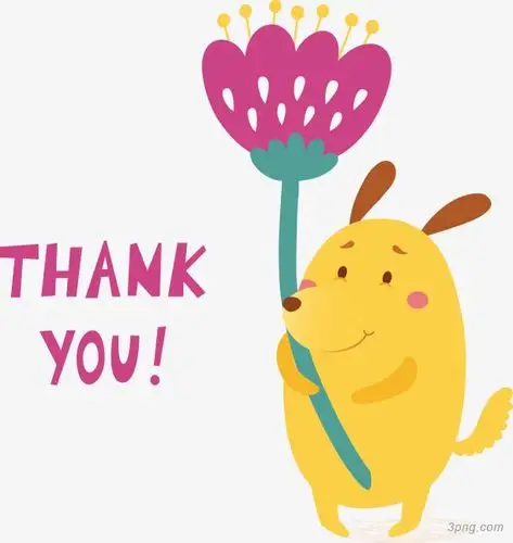 矢量感谢卡png素材透明免抠图片-动植人物