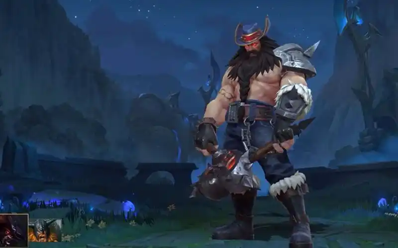 lol英雄联盟手游 五杀摇滚鼓手 奥拉夫 皮肤视频 pentakill olaf skin