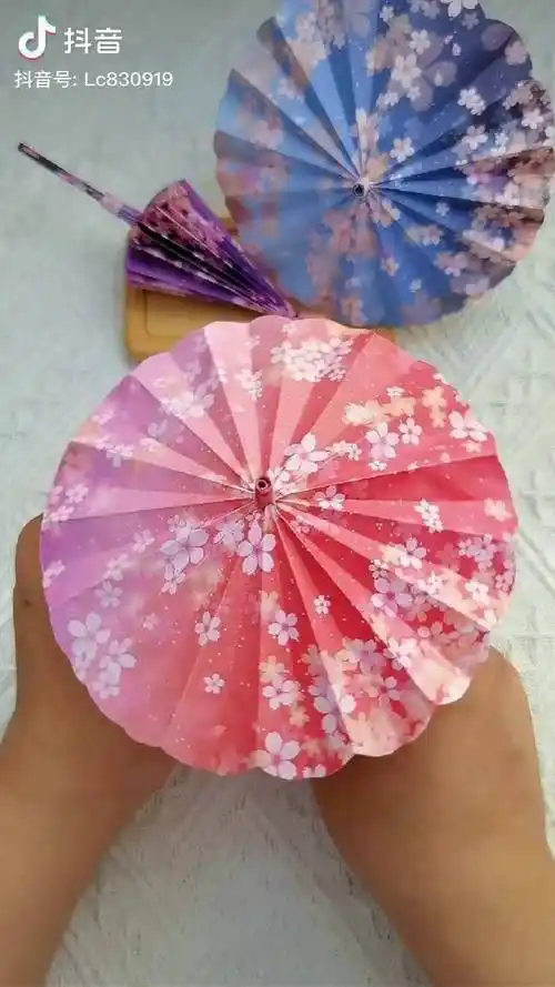 好看的古风小花伞赶快给你的憨憨也做一个手工折纸手工diy萌知计划